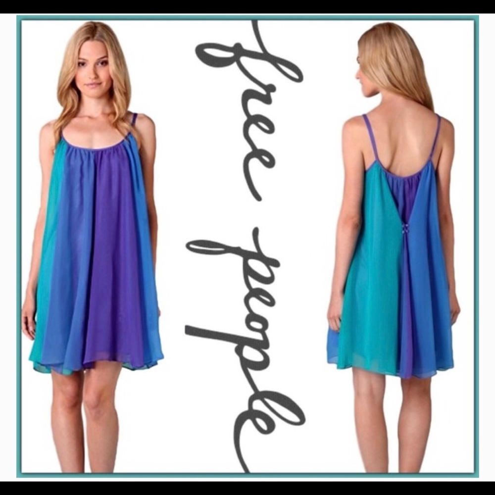Free People NWT Summer Sea chiffon dress